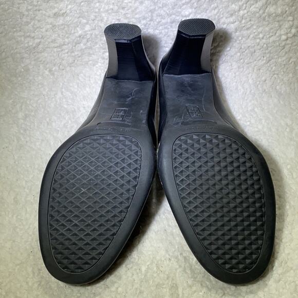 Coldwater Creek x Aerosoles Black Leather TIA DONNA Mules Heels, Sz 9.5 - Picture 7 of 10